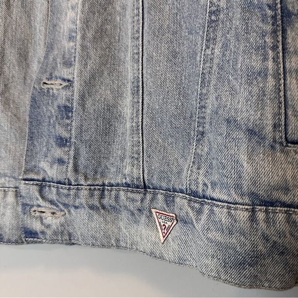 Guess Men's Classic Denim Jean Jacket Medium Wash Size Small - Picture 10 of 15